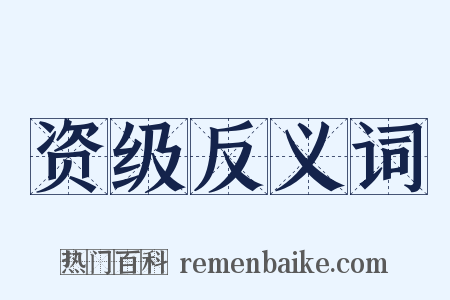 资级反义词是什么意思的图片